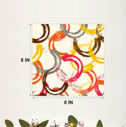 Contemporary Painted Rings Tile Sticker