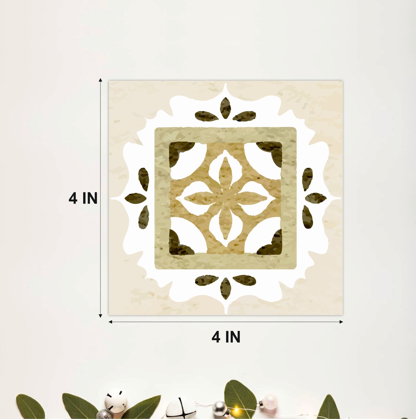 Sandstone Floral Tile Sticker