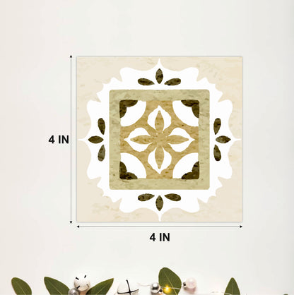 Sandstone Floral Tile Sticker