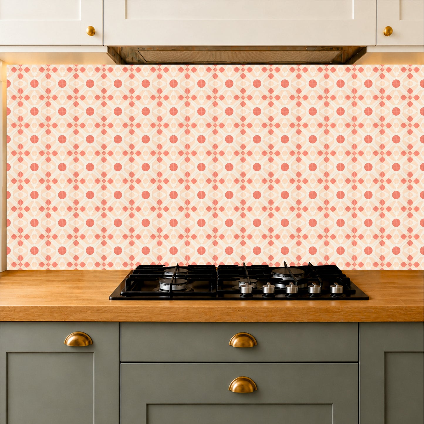 Retro Geometric Mosaic Tile Sticker