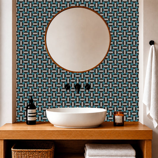 Scandinavian Link Pattern Tile Sticker