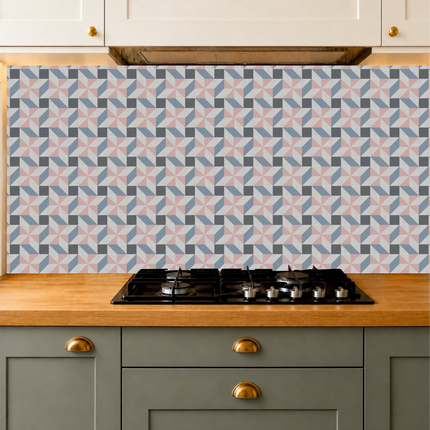 Abstract Pastel Geometry Tile Sticker