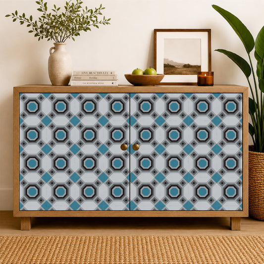 Minimal Octagon Pattern Tile Sticker
