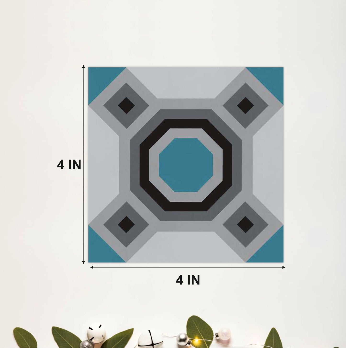 Minimal Octagon Pattern Tile Sticker