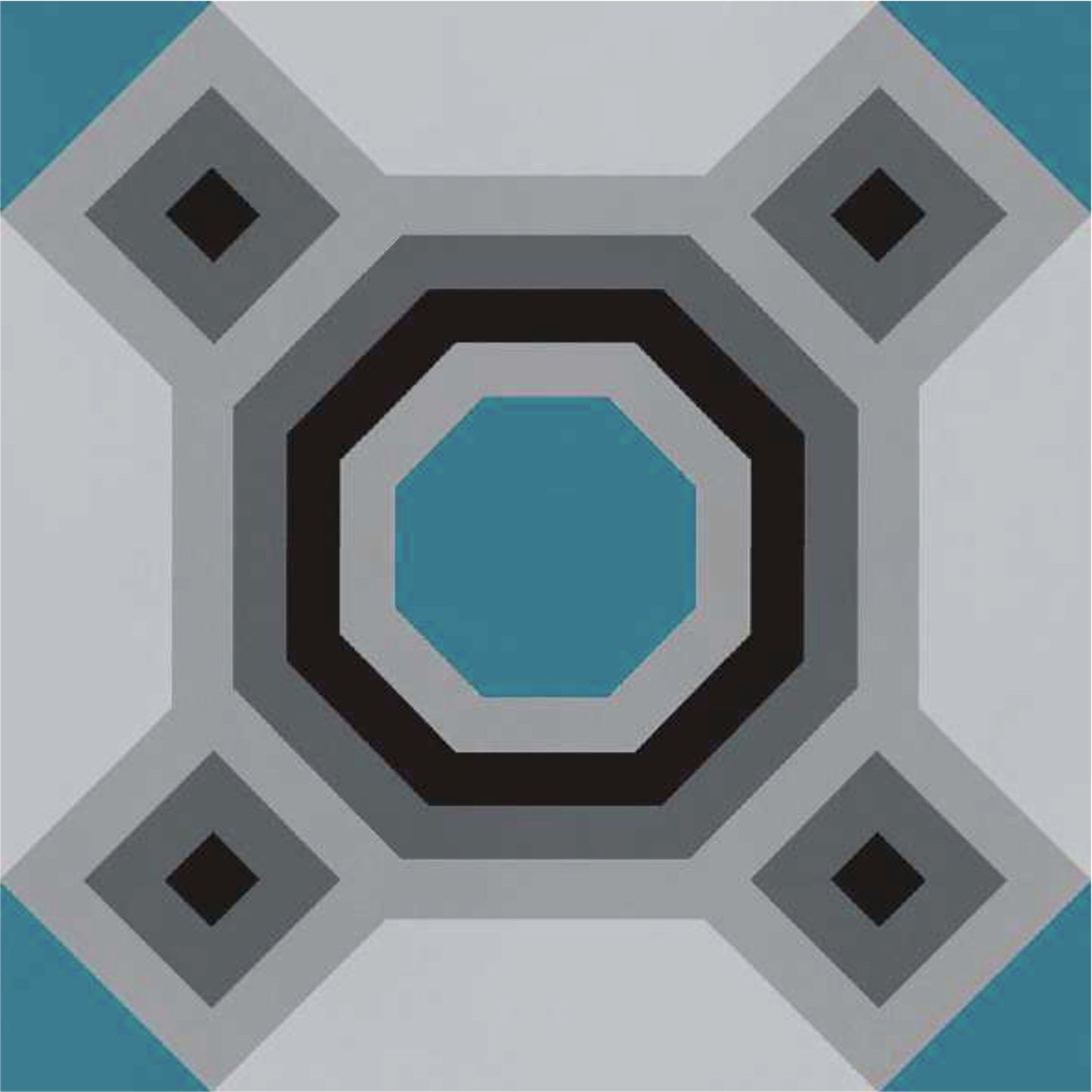 Minimal Octagon Pattern Tile Sticker
