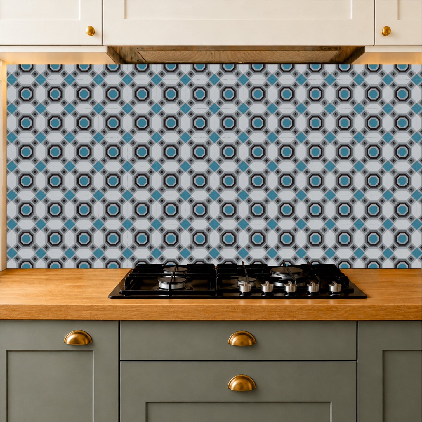 Minimal Octagon Pattern Tile Sticker