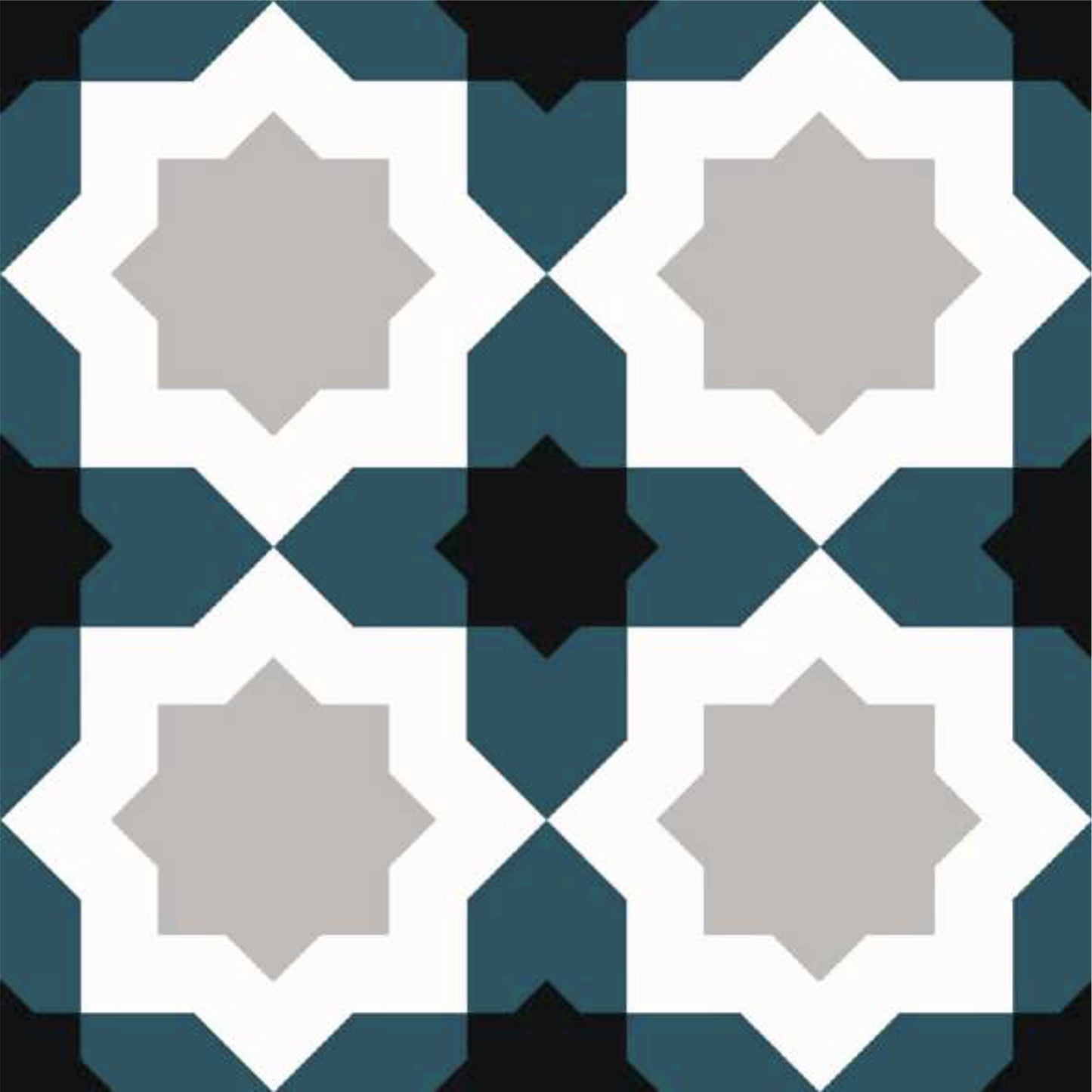 Architectural Star Pattern Tile Sticker