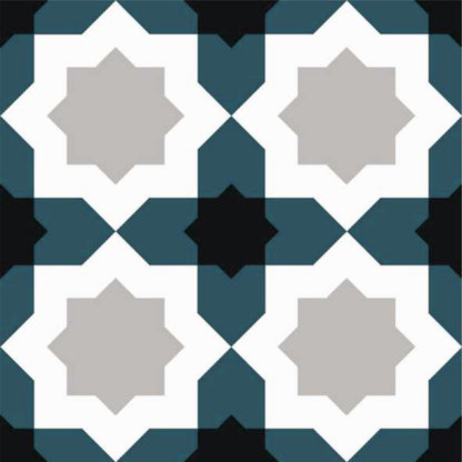 Architectural Star Pattern Tile Sticker