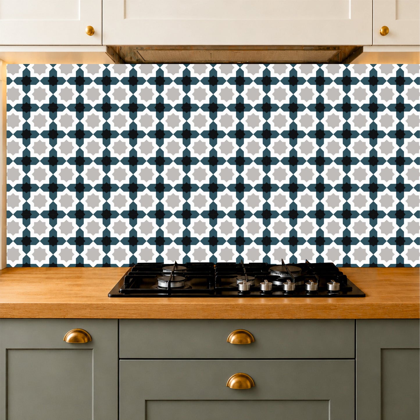 Architectural Star Pattern Tile Sticker