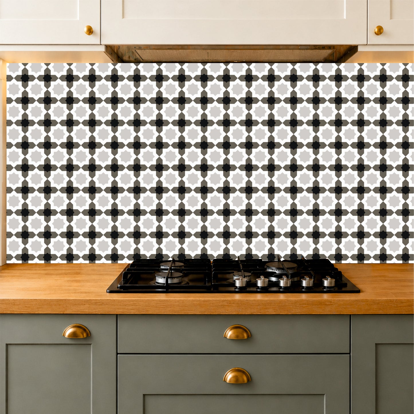 Warm Neutral Mosaic Tile Sticker
