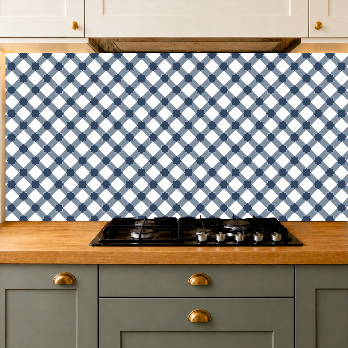 Geometric Cross Pattern Tile Sticker