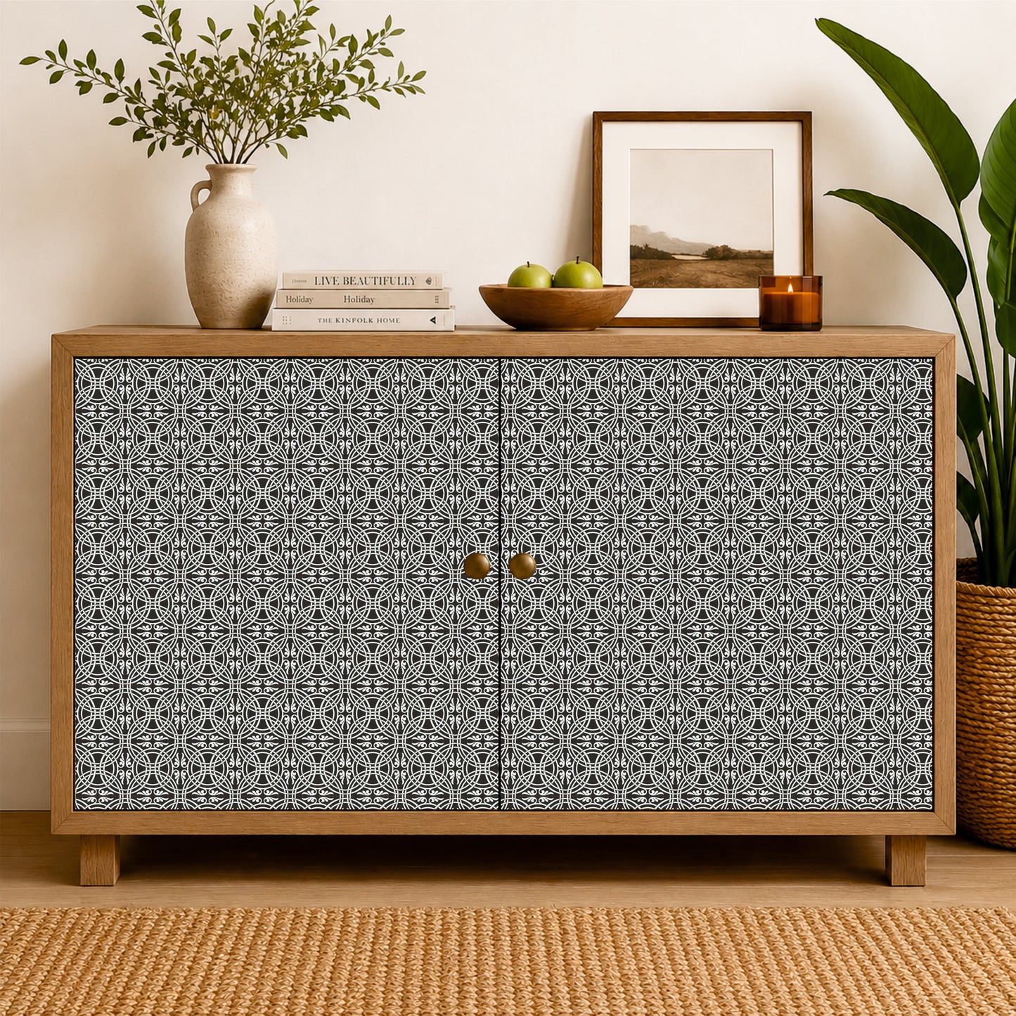 Classic Black & White Mosaic Tile Sticker