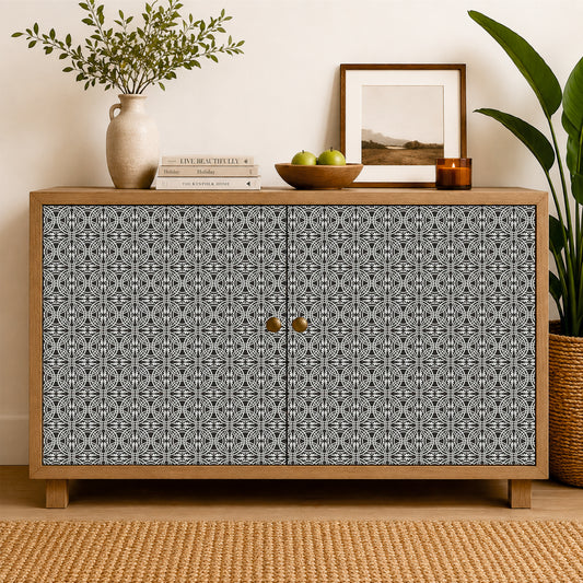 Classic Black & White Mosaic Tile Sticker