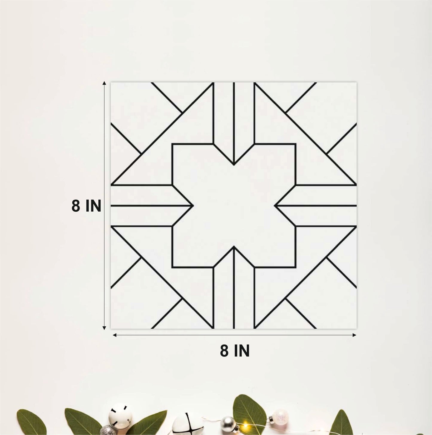 Scandinavian Line Pattern Tile Sticker