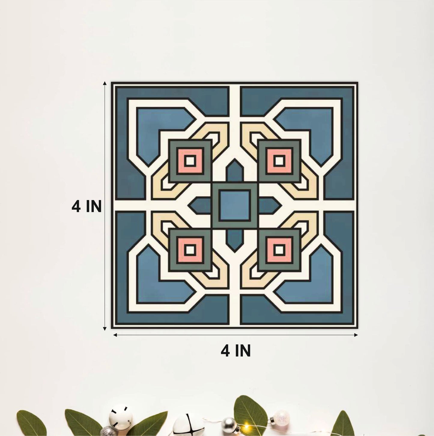 Decorative Square Pattern Tile Sticker