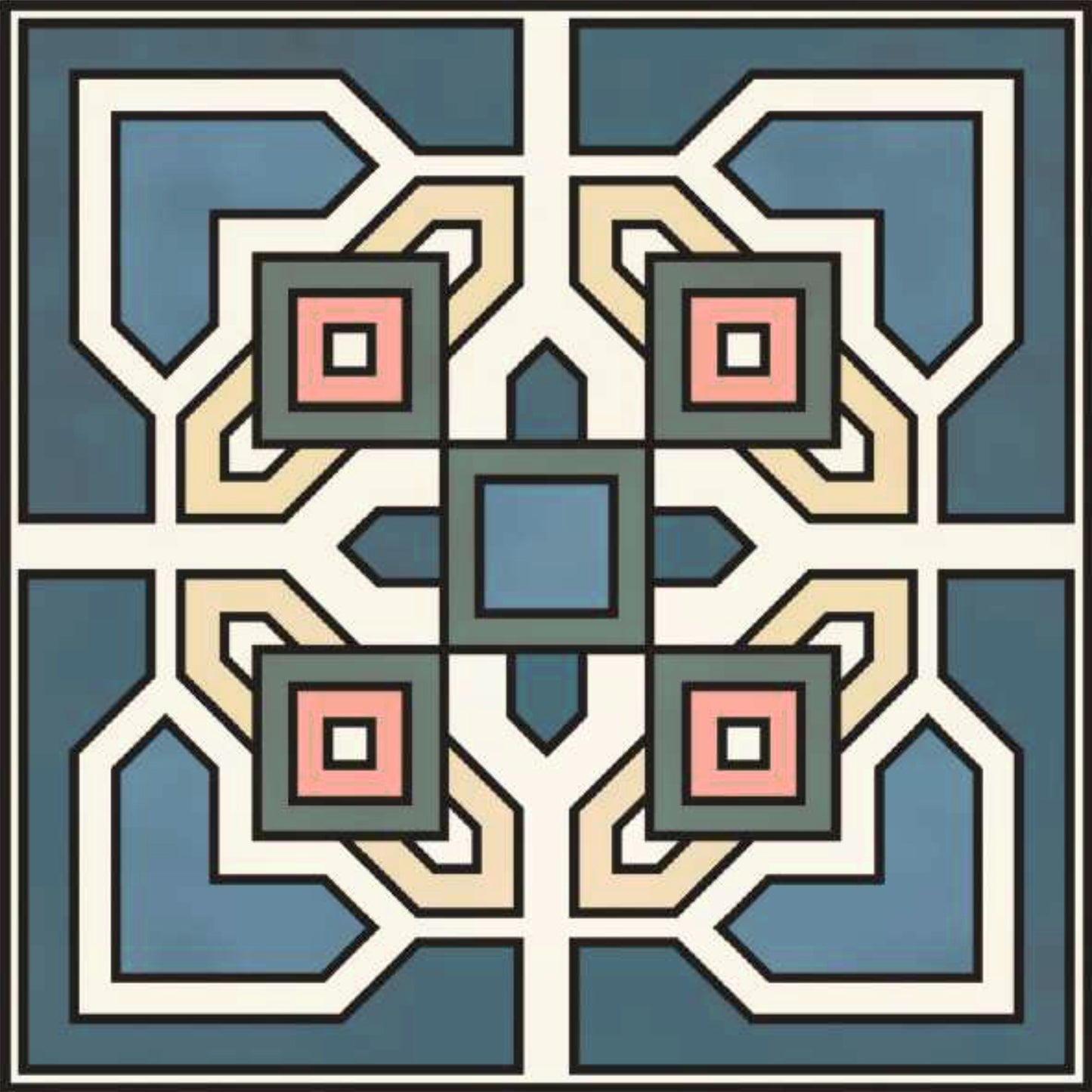 Decorative Square Pattern Tile Sticker