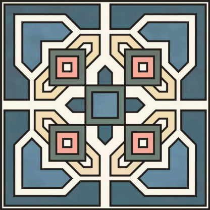 Decorative Square Pattern Tile Sticker