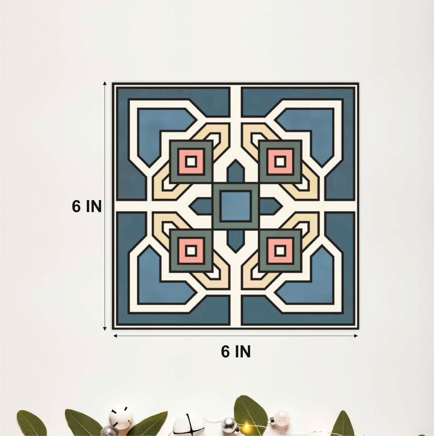 Decorative Square Pattern Tile Sticker