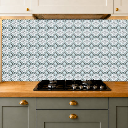 Elegant Botanical Medallion Tile Sticker