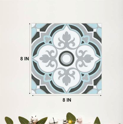 Elegant Botanical Medallion Tile Sticker