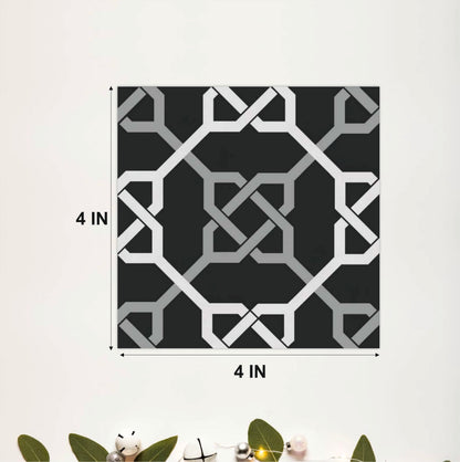 Graphite Geometric Mosaic Tile Sticker