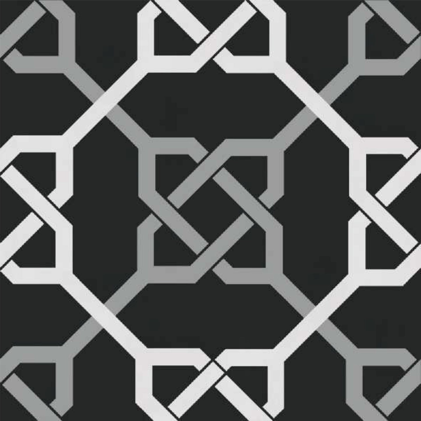 Graphite Geometric Mosaic Tile Sticker