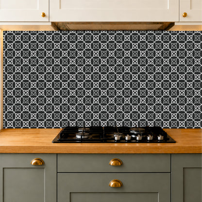 Graphite Geometric Mosaic Tile Sticker