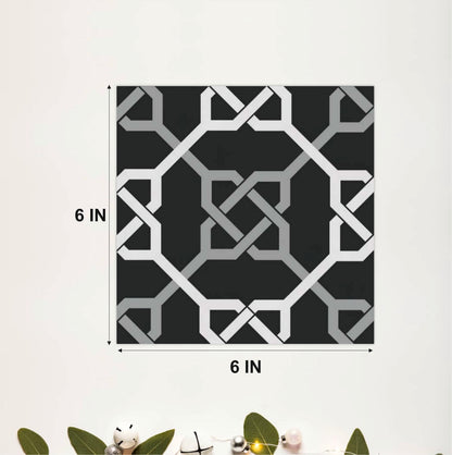Graphite Geometric Mosaic Tile Sticker