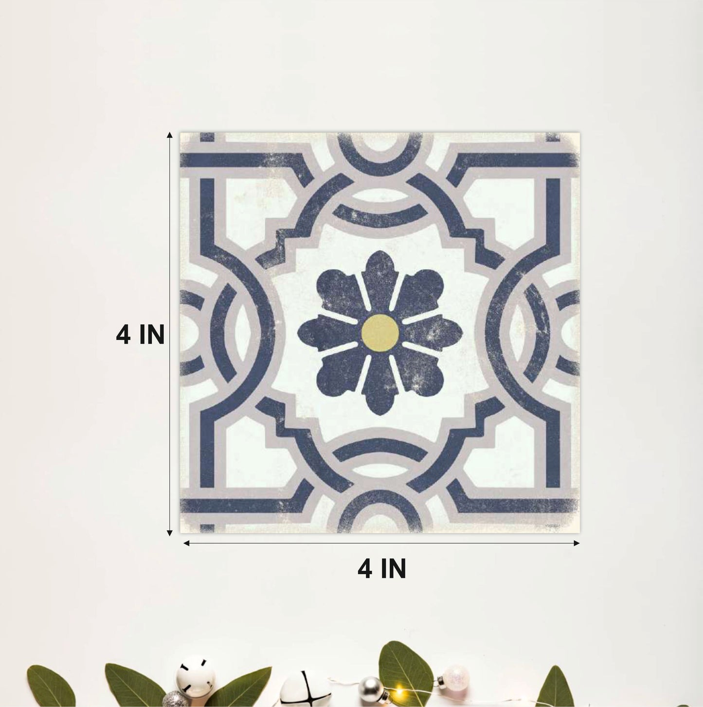 Traditional Floral Accent Tile Sticker