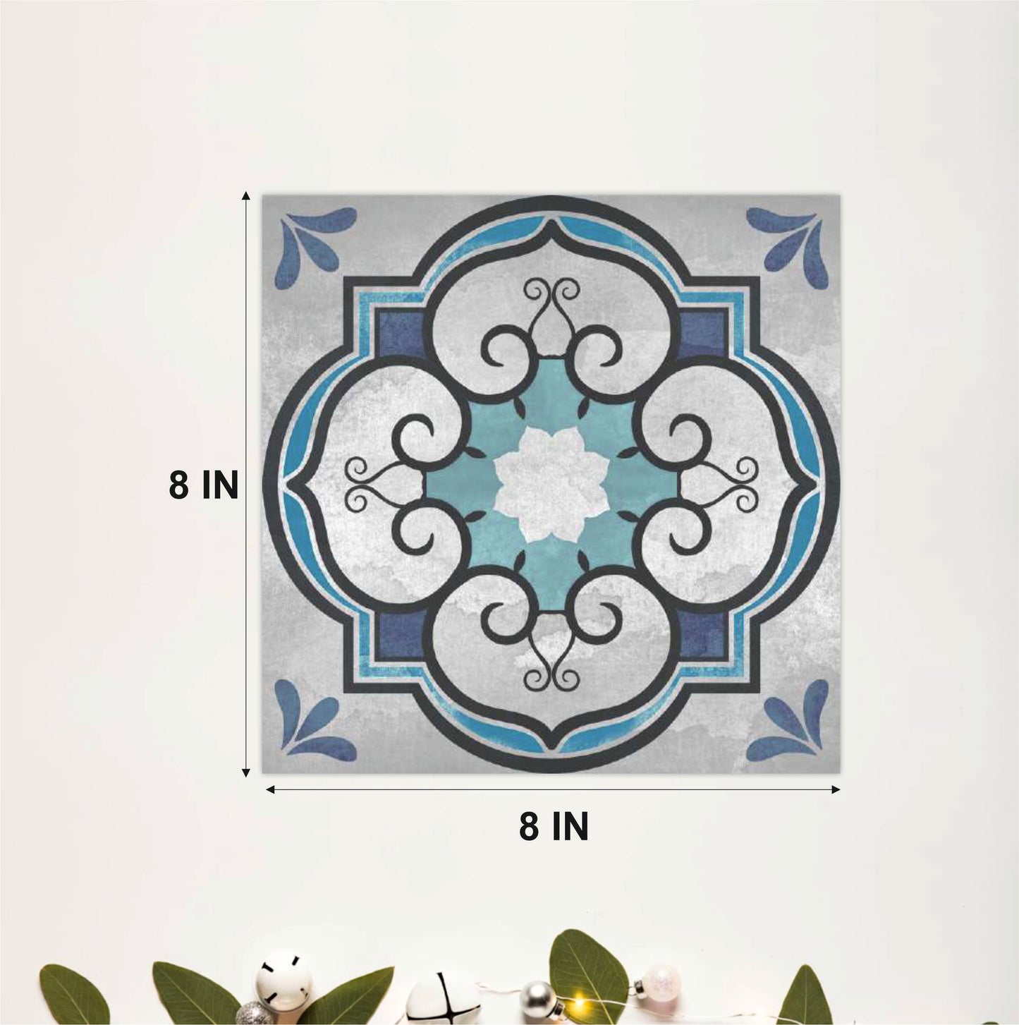 Blue Heritage Medallion Tile Sticker