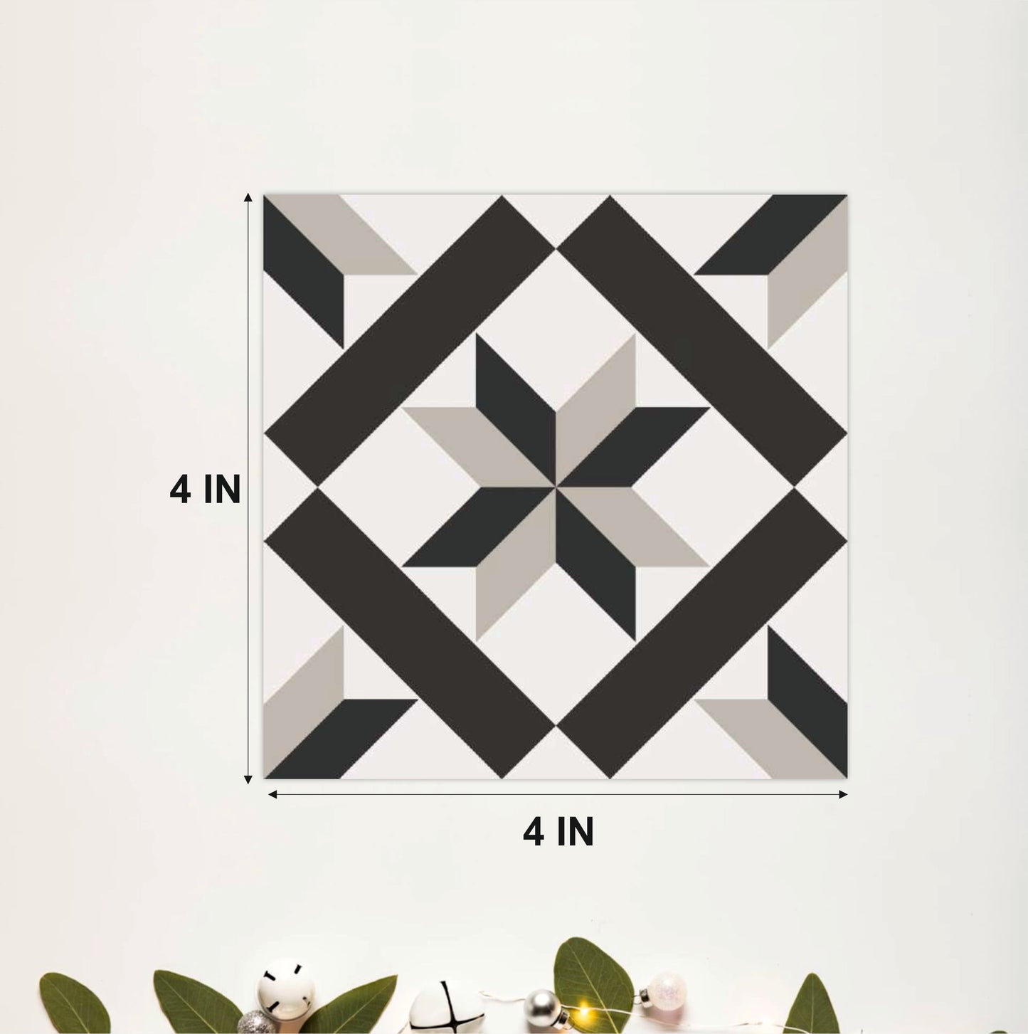 Monochrome Lattice Tile Sticker