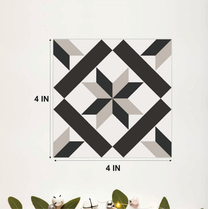 Monochrome Lattice Tile Sticker