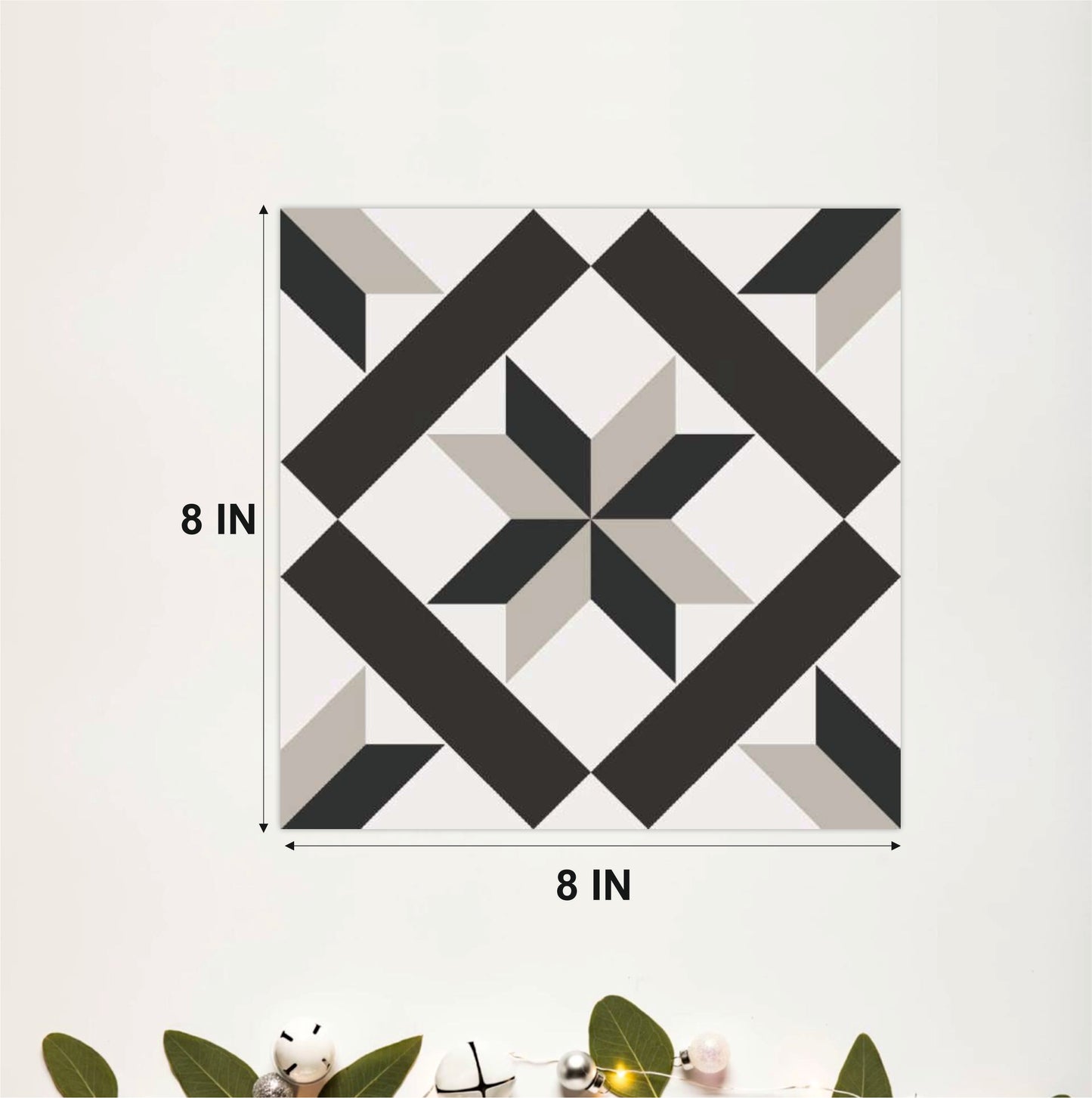 Monochrome Lattice Tile Sticker