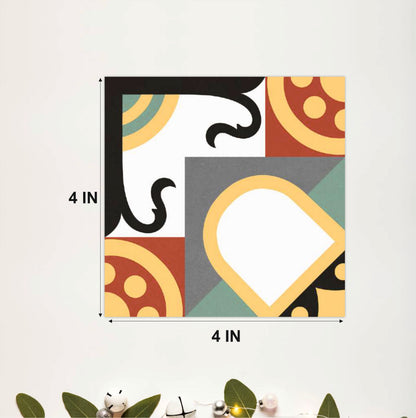 Geometric Color Block Tile Sticker