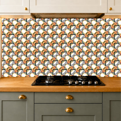 Geometric Color Block Tile Sticker
