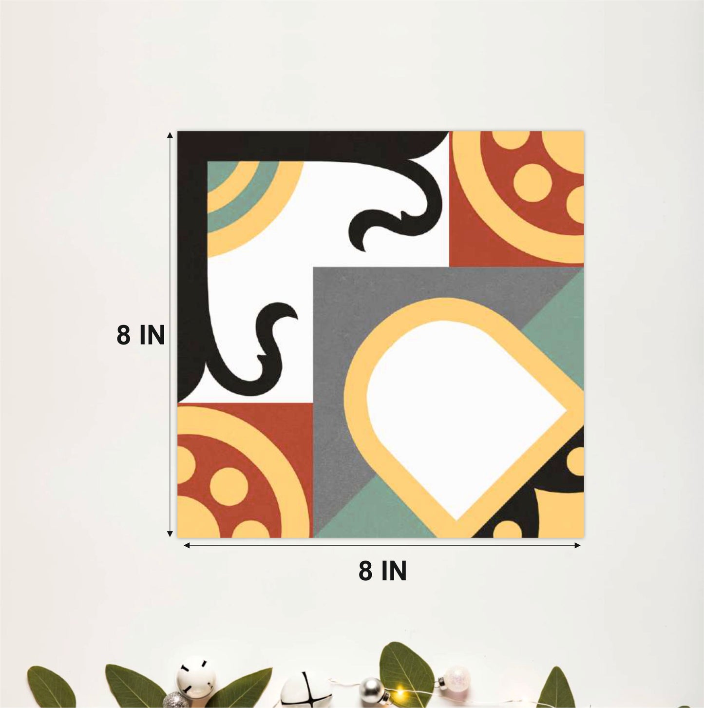 Geometric Color Block Tile Sticker