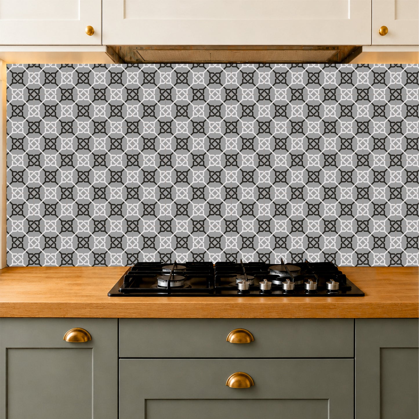 Contemporary Lattice Mosaic Tile Sticker