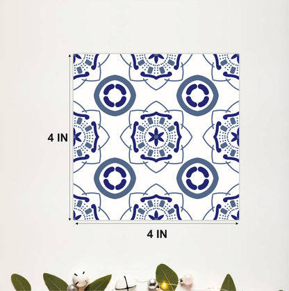 Traditional Blue Pattern Tile Sticker
