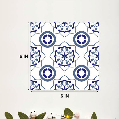 Traditional Blue Pattern Tile Sticker