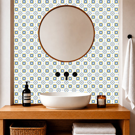 Elegant Geometric Medallion Tile Sticker