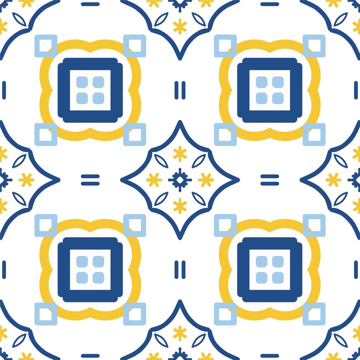 Elegant Geometric Medallion Tile Sticker