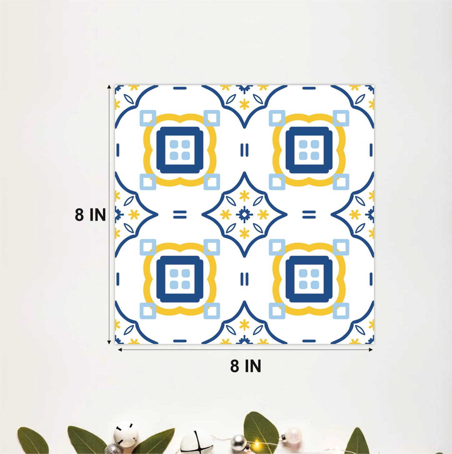 Elegant Geometric Medallion Tile Sticker