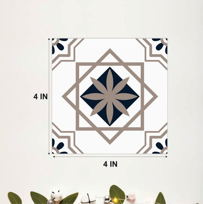 Elegant Geometric Floral Tile Sticker