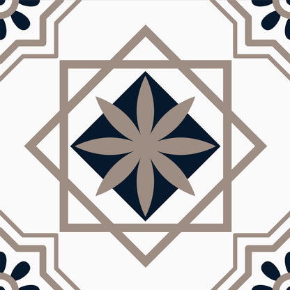 Elegant Geometric Floral Tile Sticker