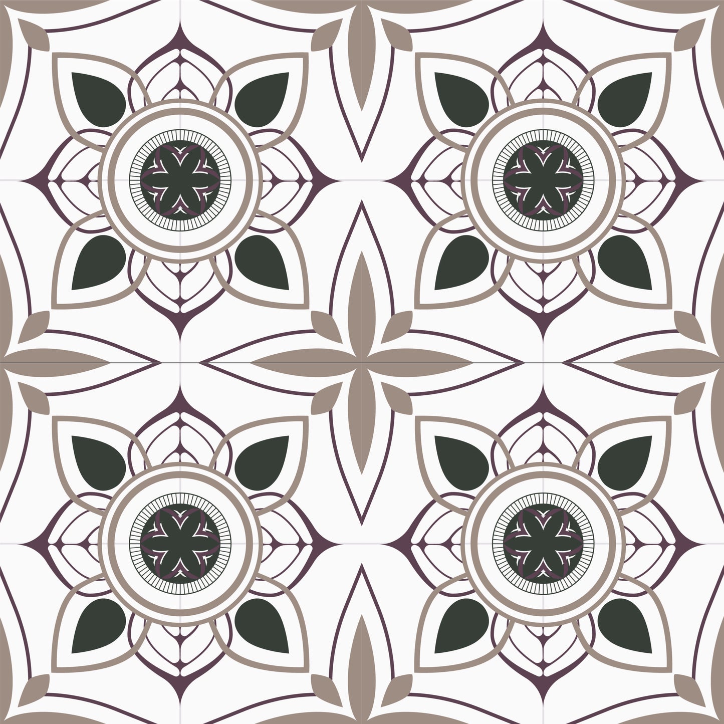 Decorative Floral Mosaic Tile Sticker