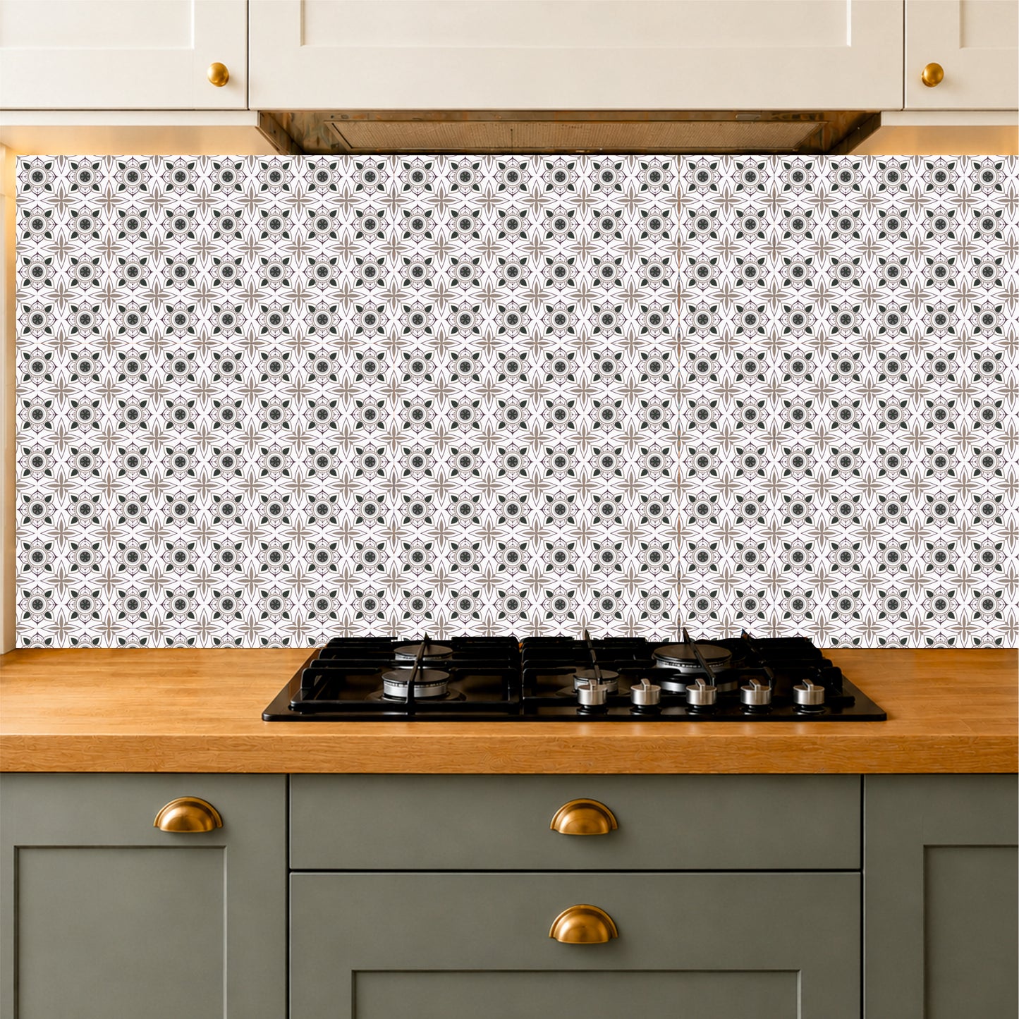 Decorative Floral Mosaic Tile Sticker