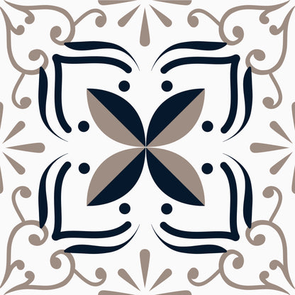 Artisan Floral Pattern Tile Sticker