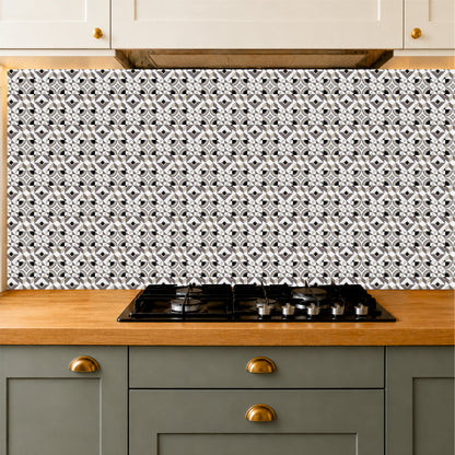 Modern Neutral Geometric Patchwork Tile Sticker