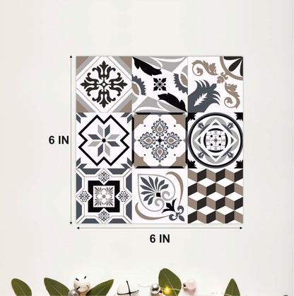 Vintage Monochrome Decorative Tile Sticker