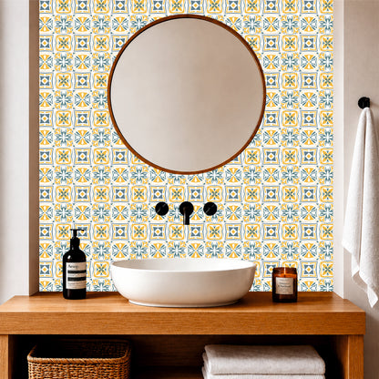 Mustard & Sage Patchwork Tile Sticker Set